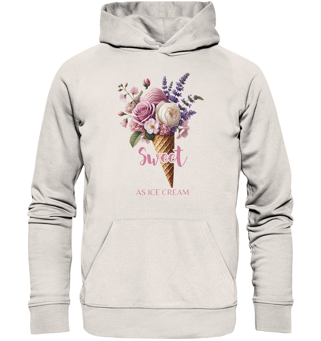 Sweet as Ice Cream - Plum - Organic Basic Hoodie