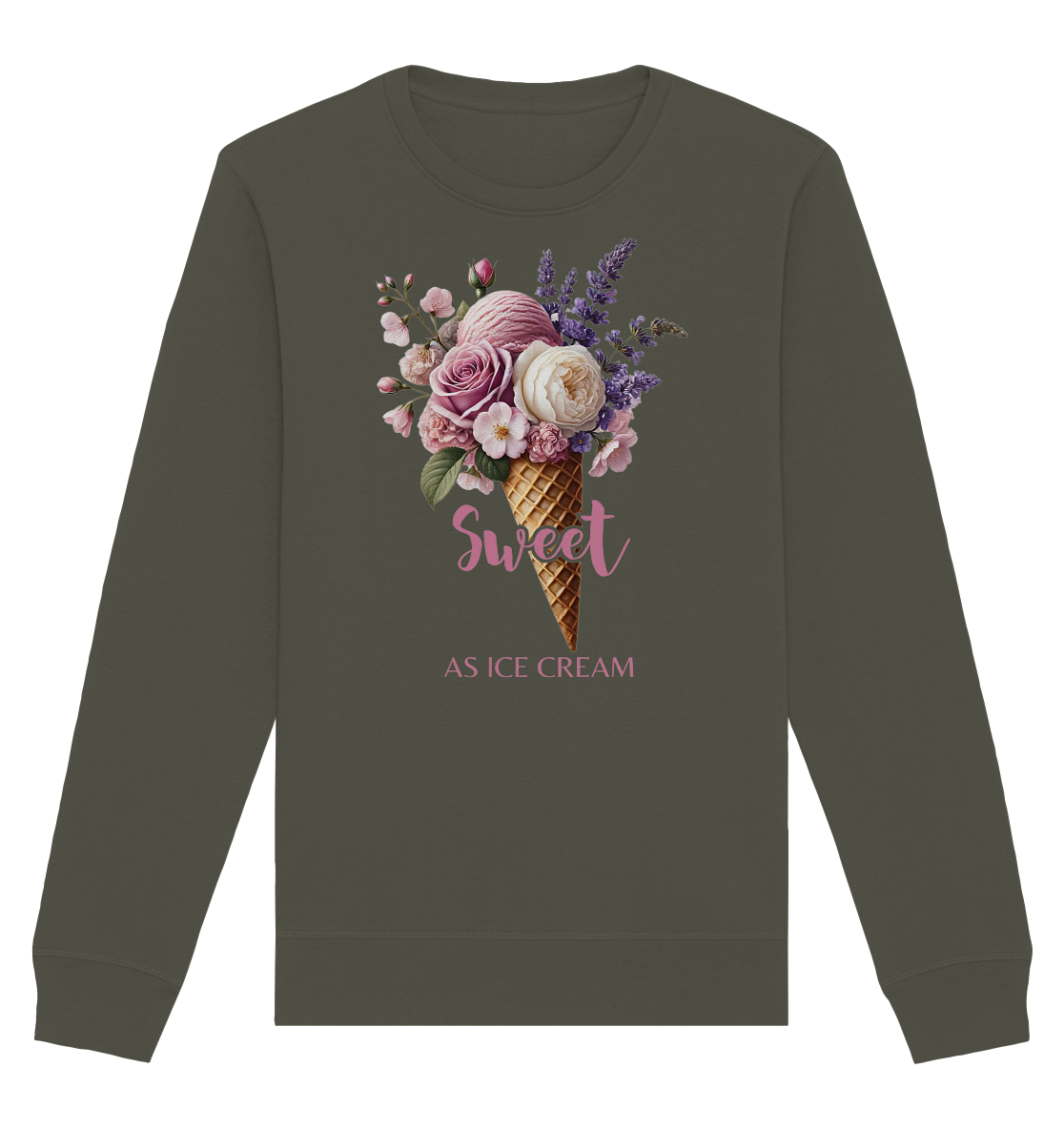 Sweet as Ice Cream - Plum - Organic Basic Unisex Sweatshirt
