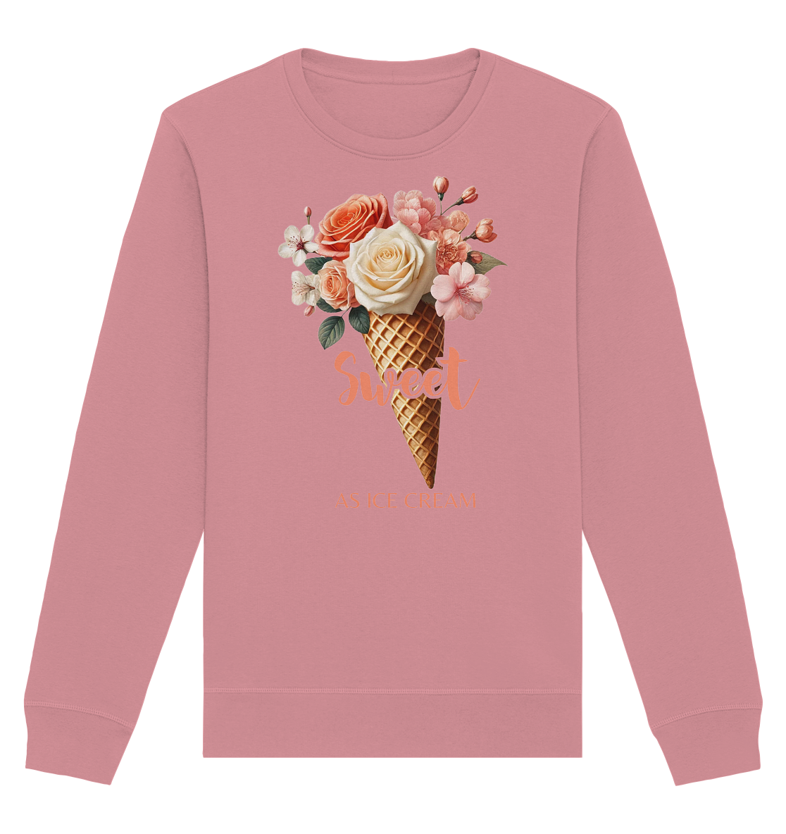 Sweet as Ice Cream - Peach - Organic Basic Unisex Sweatshirt