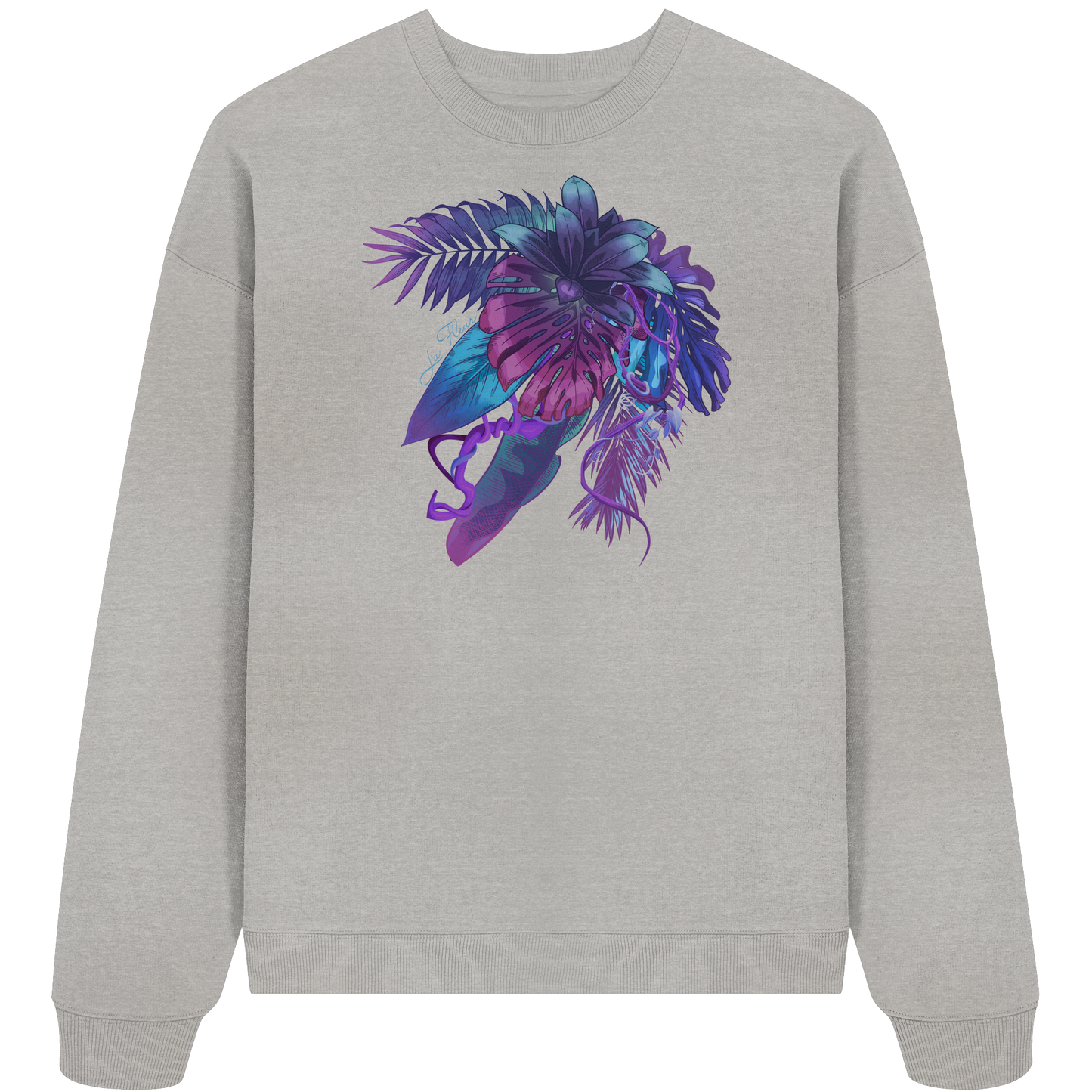 Purple Jungle - Organic Oversize Sweatshirt