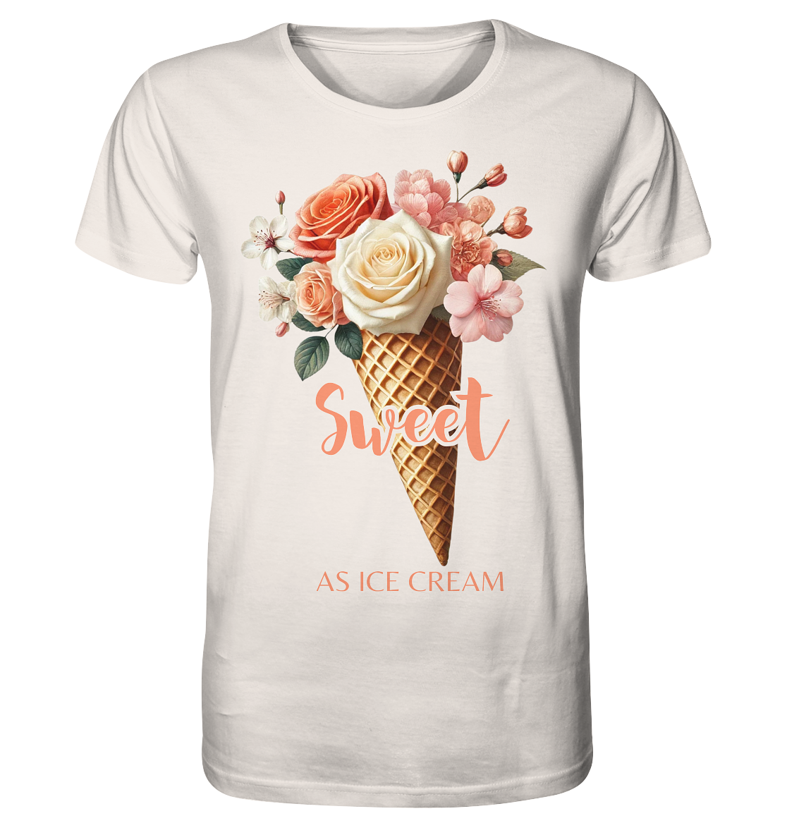 Sweet as Ice Cream - Peach - Organic Shirt