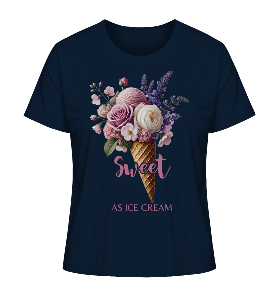 Sweet as Ice Cream - Plum - Ladies Organic Shirt