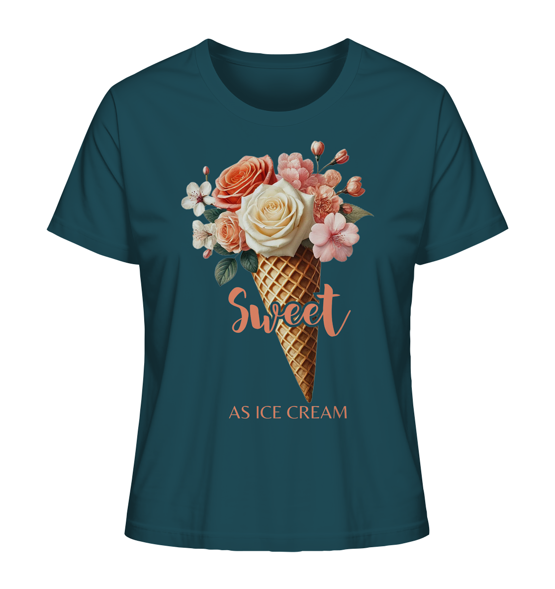 Sweet as Ice Cream - Peach - Ladies Organic Shirt
