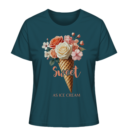 Sweet as Ice Cream - Peach - Ladies Organic Shirt