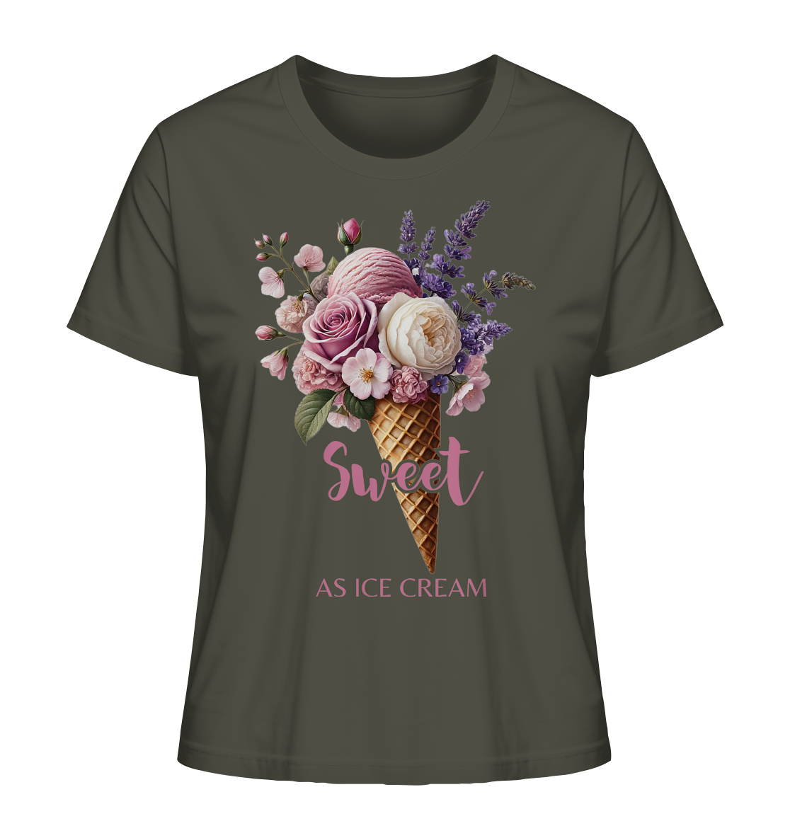 Sweet as Ice Cream - Plum - Ladies Organic Shirt