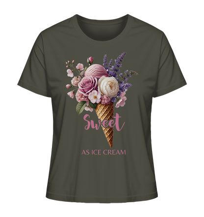 Sweet as Ice Cream - Plum - Ladies Organic Shirt