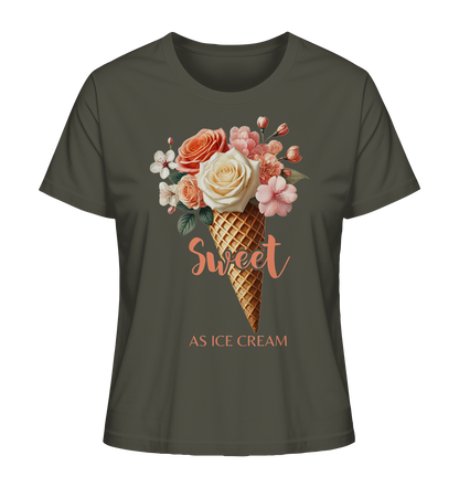 Sweet as Ice Cream - Peach - Ladies Organic Shirt