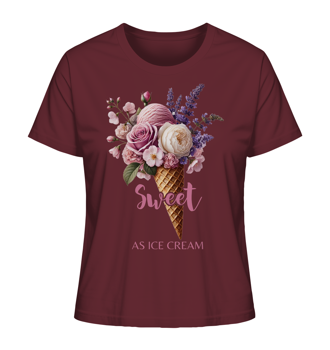 Sweet as Ice Cream - Plum - Ladies Organic Shirt