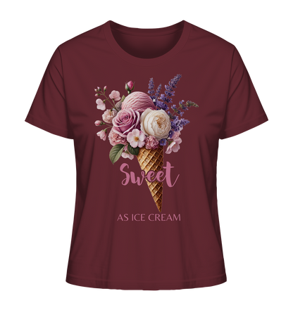 Sweet as Ice Cream - Plum - Ladies Organic Shirt