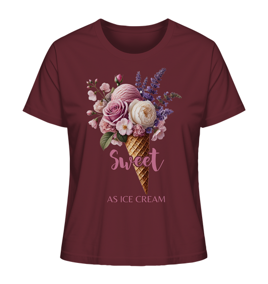 Sweet as Ice Cream - Plum - Ladies Organic Shirt