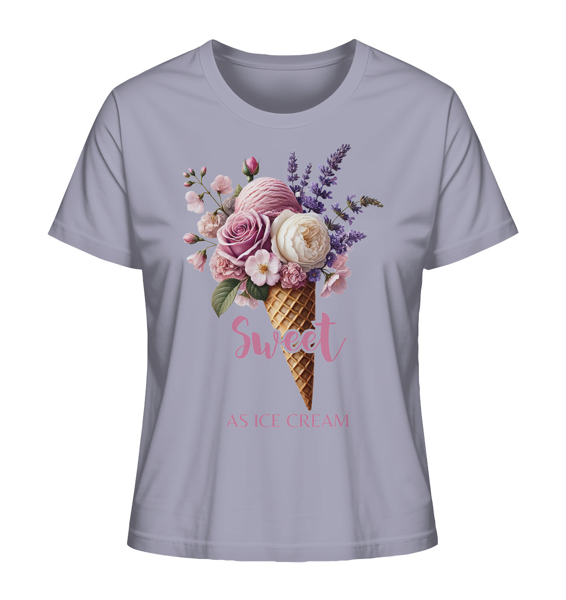Sweet as Ice Cream - Plum - Ladies Organic Shirt