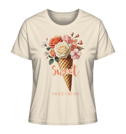 Sweet as Ice Cream - Peach - Ladies Organic Shirt