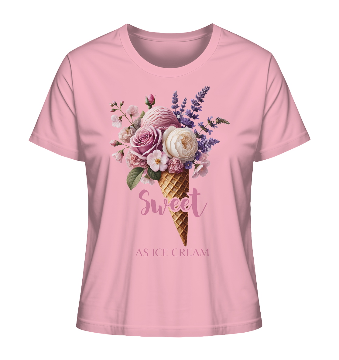 Sweet as Ice Cream - Plum - Ladies Organic Shirt