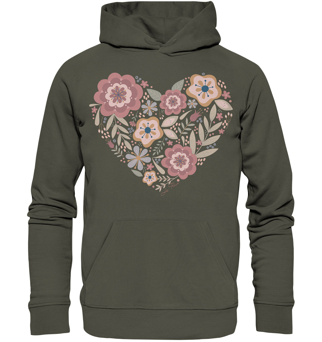 Blooming Heart - Organic Basic Hoodie