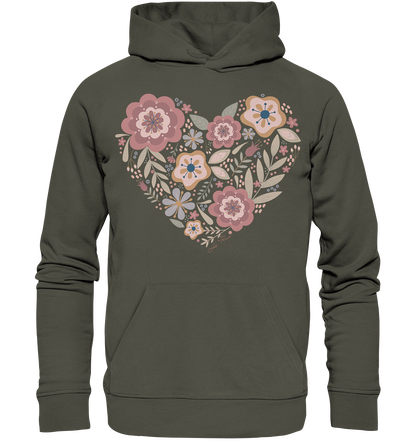 Blooming Heart - Organic Basic Hoodie