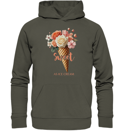 Sweet as Ice Cream - Peach - Organic Basic Hoodie