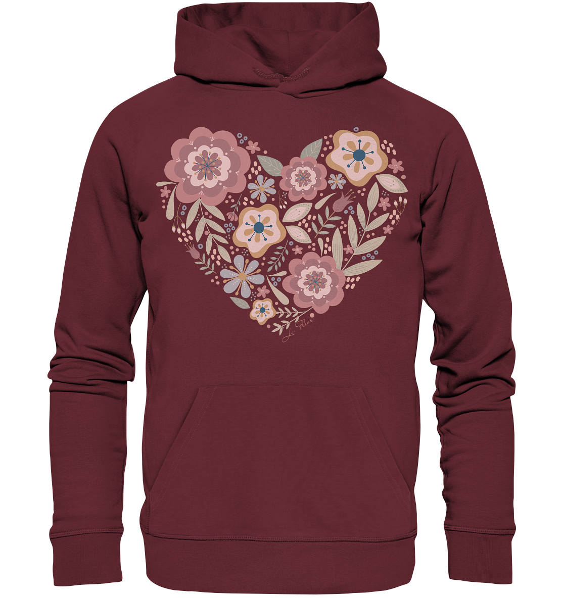 Blooming Heart - Organic Basic Hoodie