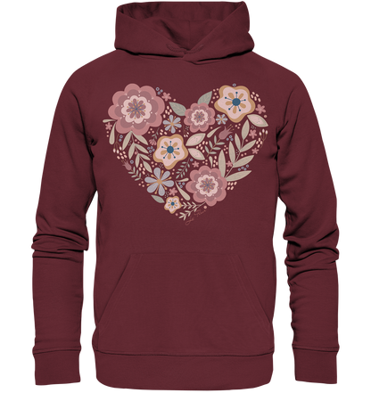 Blooming Heart - Organic Basic Hoodie