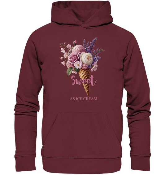 Sweet as Ice Cream - Plum - Organic Basic Hoodie