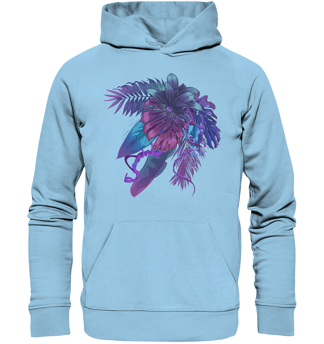 Purple Jungle - Organic Basic Hoodie