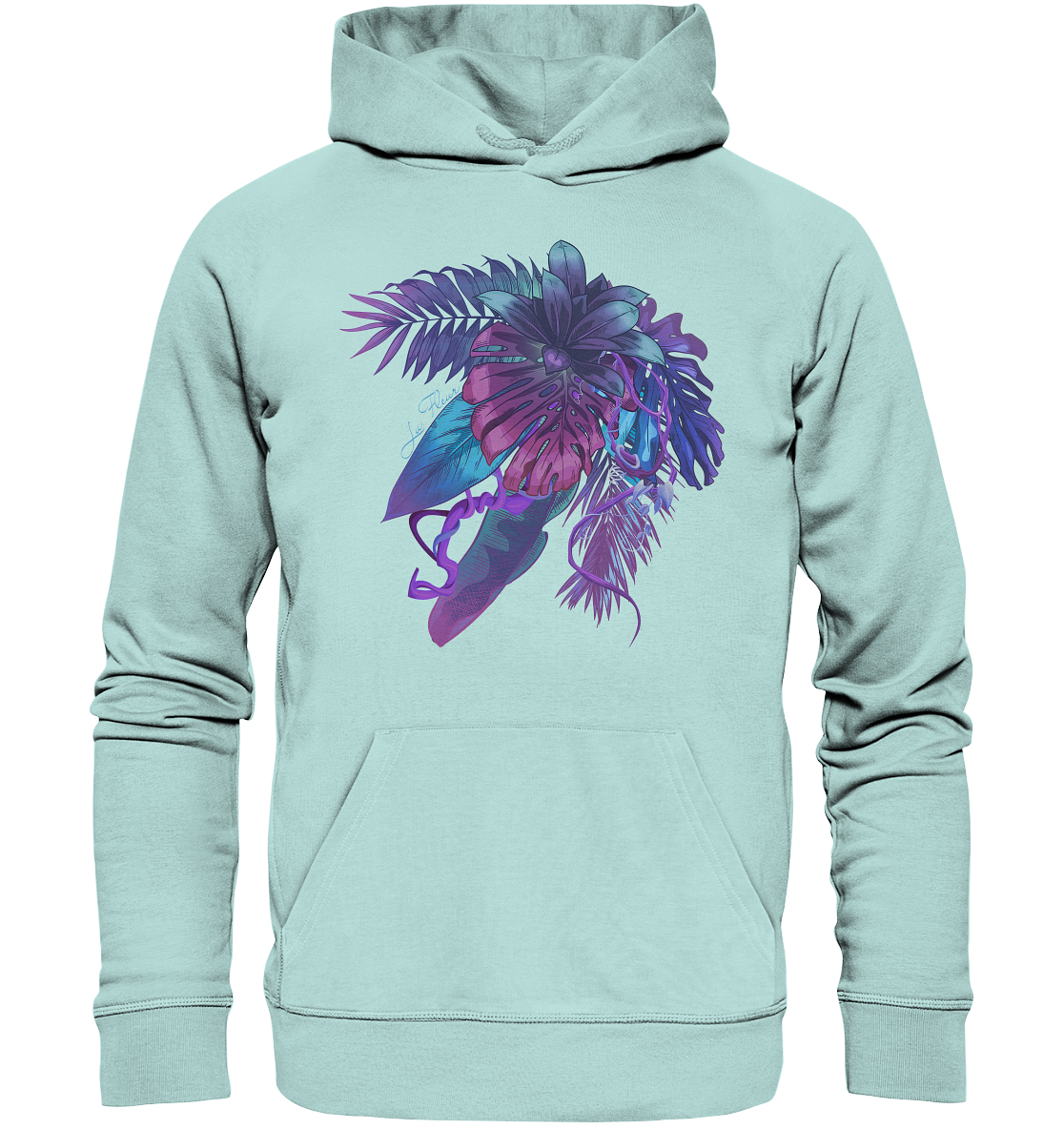 Purple Jungle - Organic Basic Hoodie