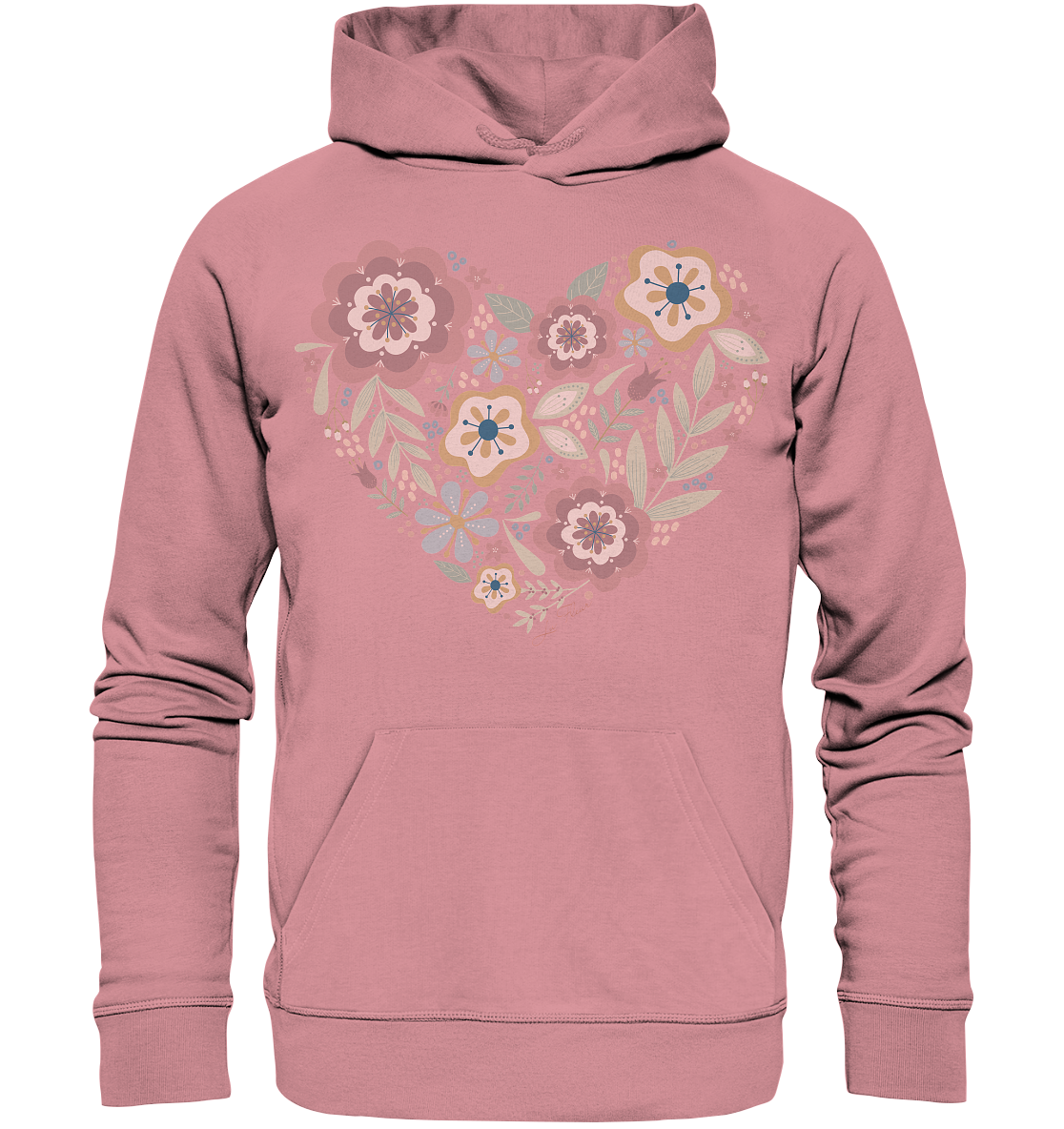 Blooming Heart - Organic Basic Hoodie