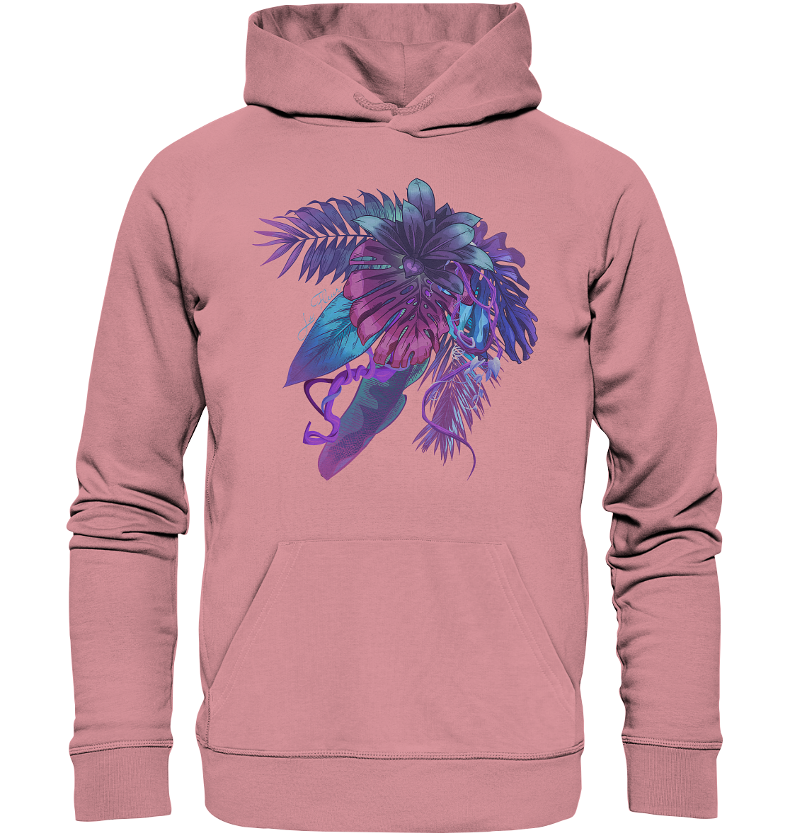 Purple Jungle - Organic Basic Hoodie