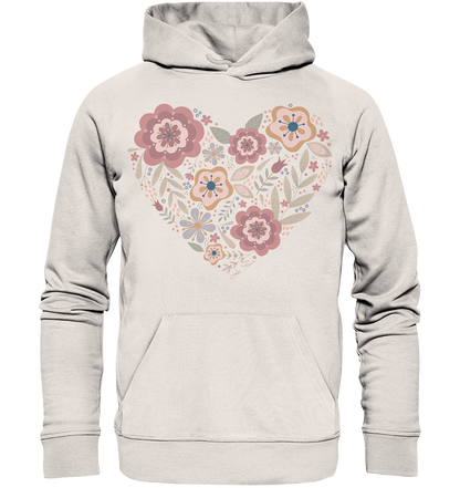 Blooming Heart - Organic Basic Hoodie