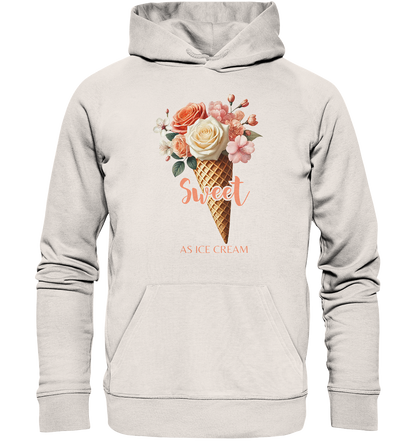 Sweet as Ice Cream - Peach - Organic Basic Hoodie