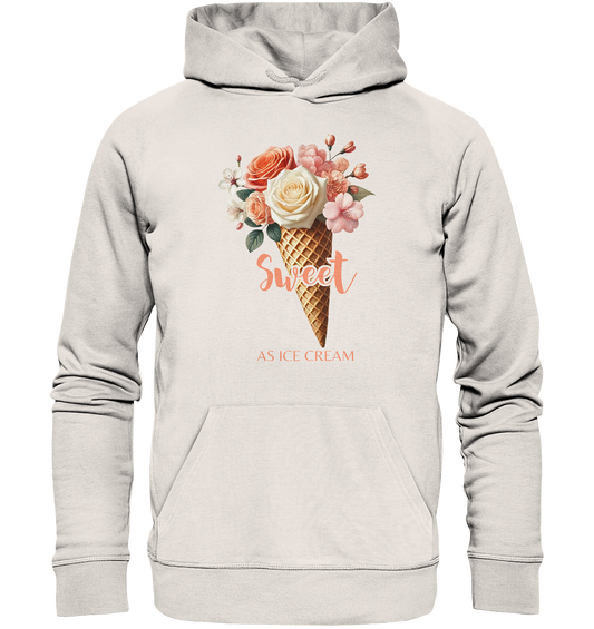 Sweet as Ice Cream - Peach - Organic Basic Hoodie