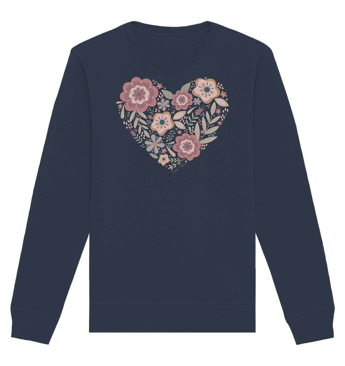 Blooming Heart - Organic Basic Unisex Sweatshirt