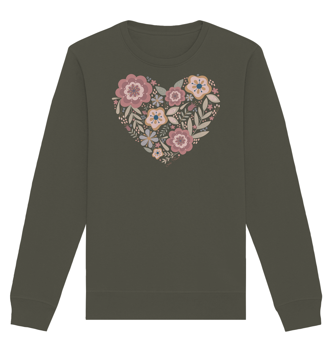 Blooming Heart - Organic Basic Unisex Sweatshirt
