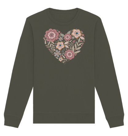 Blooming Heart - Organic Basic Unisex Sweatshirt