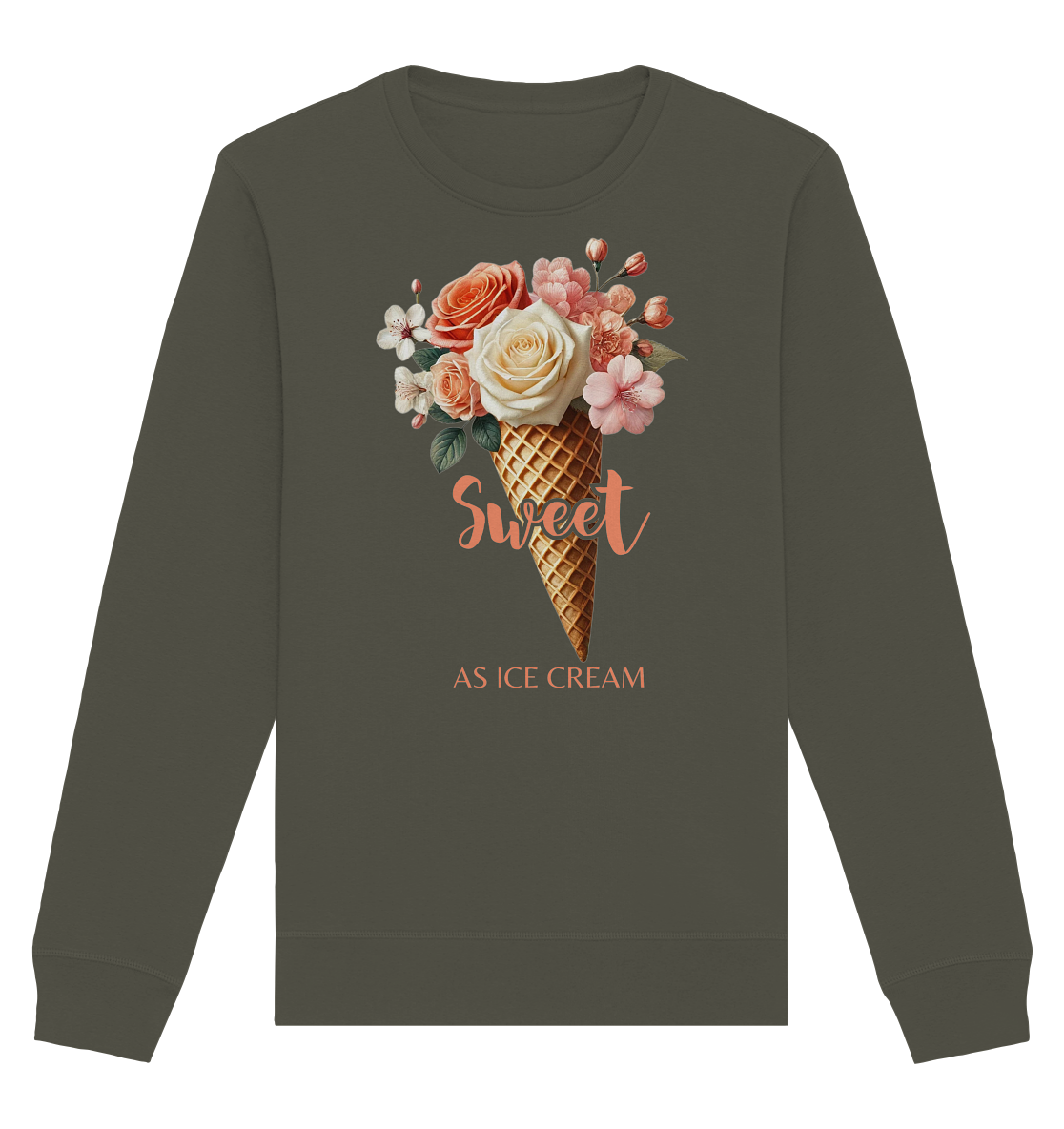 Sweet as Ice Cream - Peach - Organic Basic Unisex Sweatshirt