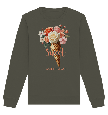 Sweet as Ice Cream - Peach - Organic Basic Unisex Sweatshirt