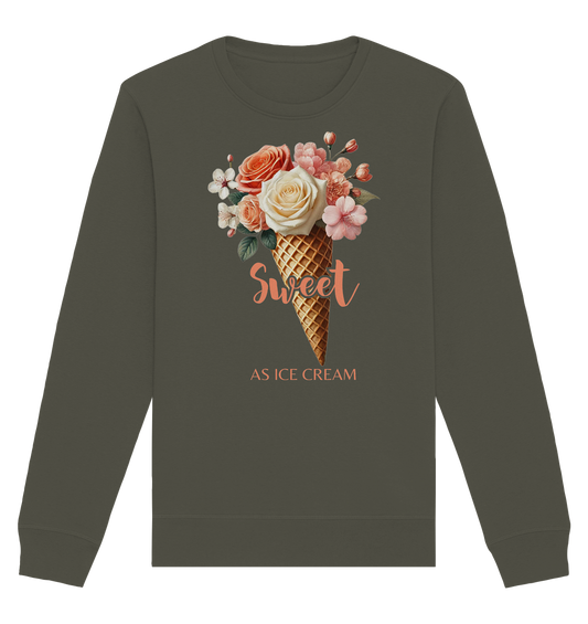 Sweet as Ice Cream - Peach - Organic Basic Unisex Sweatshirt