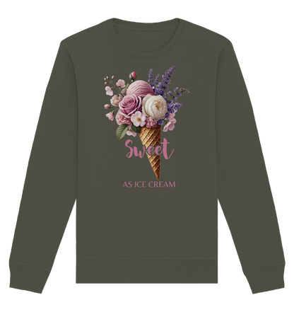 Sweet as Ice Cream - Plum - Organic Basic Unisex Sweatshirt
