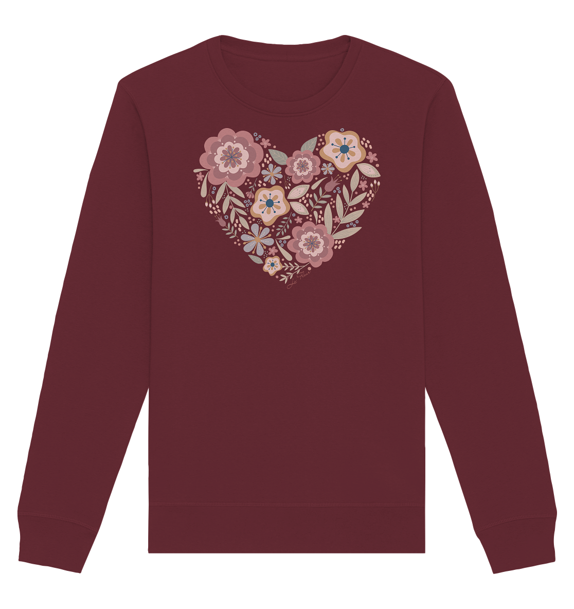 Blooming Heart - Organic Basic Unisex Sweatshirt