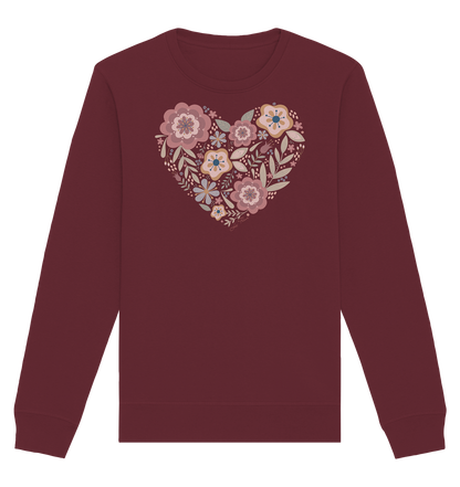 Blooming Heart - Organic Basic Unisex Sweatshirt