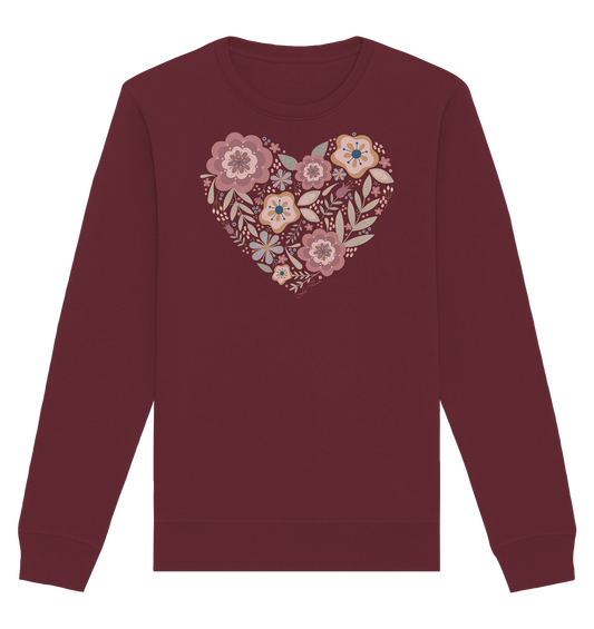 Blooming Heart - Organic Basic Unisex Sweatshirt