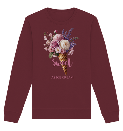 Sweet as Ice Cream - Plum - Organic Basic Unisex Sweatshirt