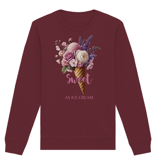 Sweet as Ice Cream - Plum - Organic Basic Unisex Sweatshirt
