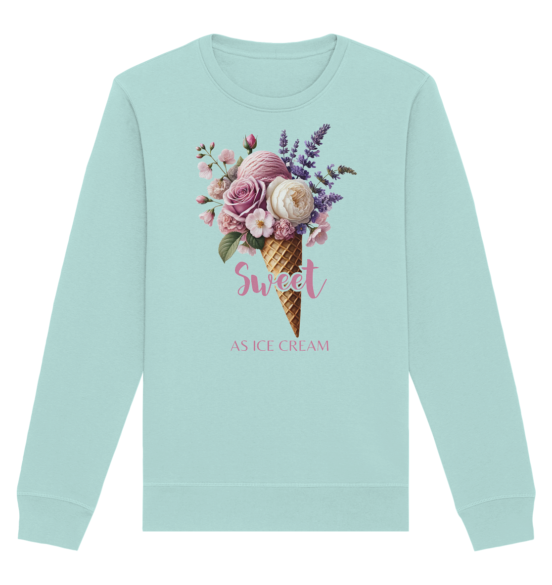 Sweet as Ice Cream - Plum - Organic Basic Unisex Sweatshirt