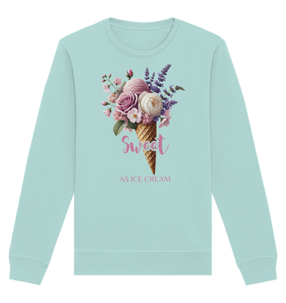 Sweet as Ice Cream - Plum - Organic Basic Unisex Sweatshirt