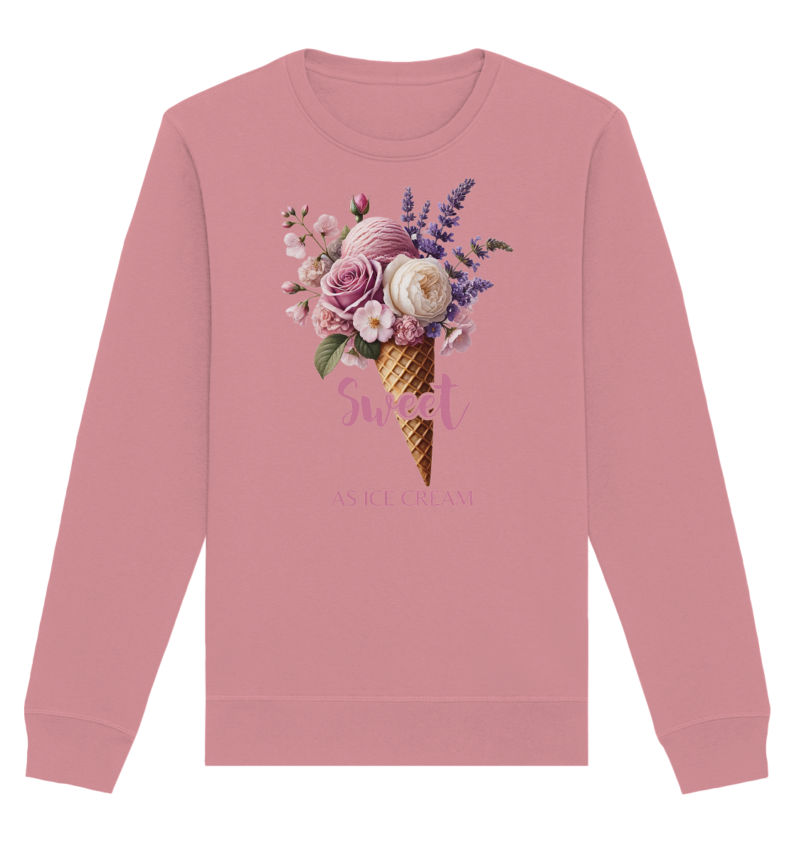 Sweet as Ice Cream - Plum - Organic Basic Unisex Sweatshirt