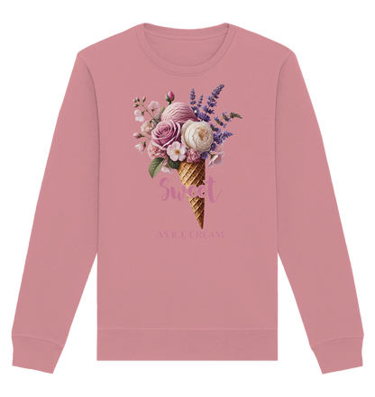 Sweet as Ice Cream - Plum - Organic Basic Unisex Sweatshirt