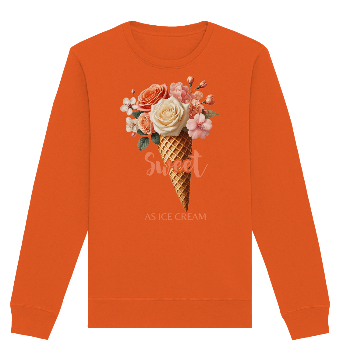 Sweet as Ice Cream - Peach - Organic Basic Unisex Sweatshirt