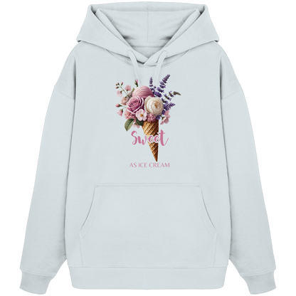 Sweet as Ice Cream - Plum - Organic Oversize Hoodie