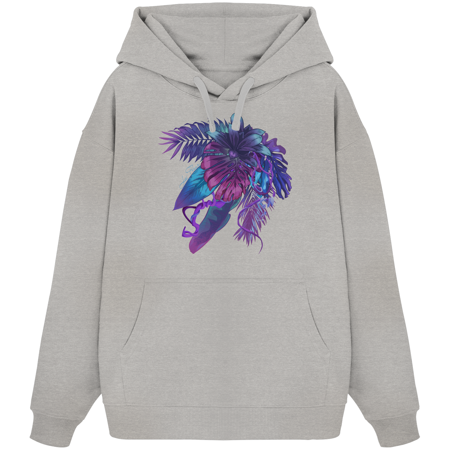Purple Jungle - Organic Oversize Hoodie