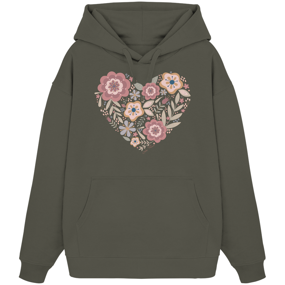 Blooming Heart - Organic Oversize Hoodie